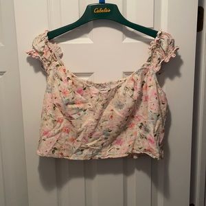 Abercrombie & Fitch Poplin Scrunch Strap Set Top XL Used